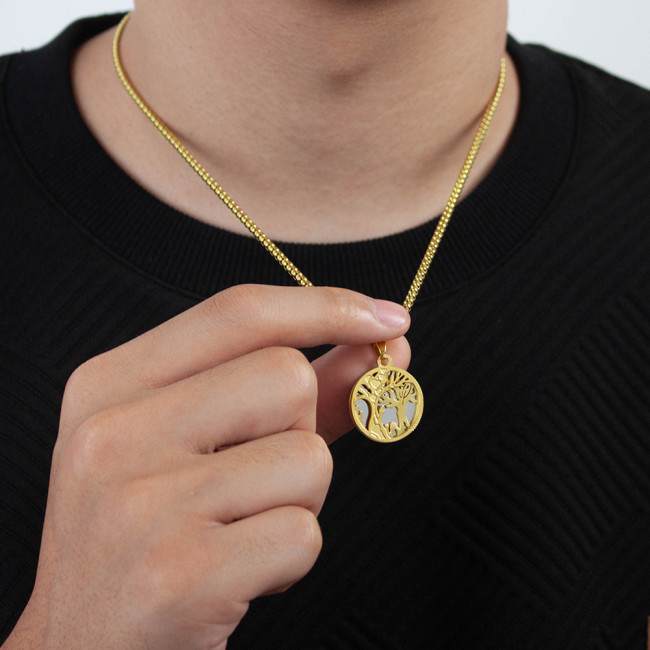 Wholesale Stainless Steel Tree of Life Family Pendant