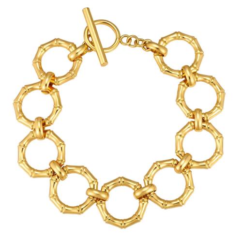 Wholesale Stainless Steel Bamboo Link Toggle Bracelet