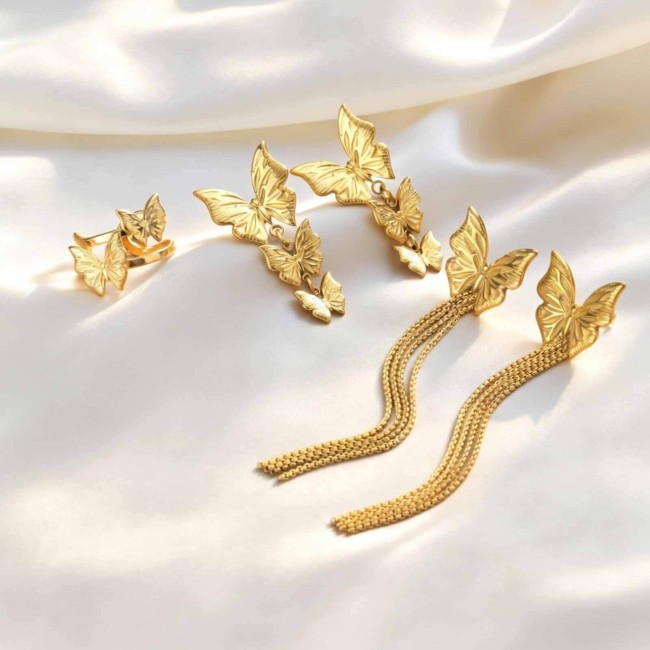 Wholesale 18K Gold Plated Butterfly-Inspired Jewelry Collection