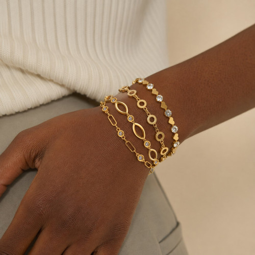 Wholesale Gold PVD Stainless Steel Bracelets – Four Styles
