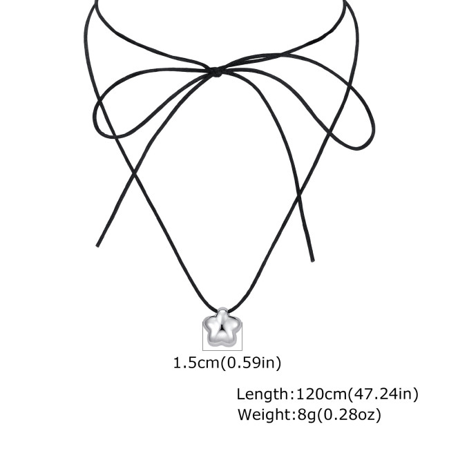 Wholesale Stainless Steel Heart, Flower and Teardrop Cord Necklaces