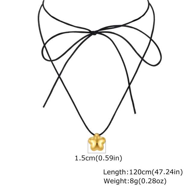 Wholesale Stainless Steel Heart, Flower and Teardrop Cord Necklaces