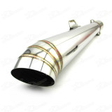 51mm Stainless Steel GP Exhaust Pipe Muffler Street Sport Motorcycle Scooter Moped