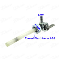 Fuel Valve Tap On Off Switch Petcock Assembly For Honda CM185T CM200T ATC185 ATC185/S ATC200 ATC200S ATC200X ATC200M XL80 XR75 XR80 XR100 XL75 XL80S XL100 XL100S XL125 XL175 XL250 14mm x 1mm