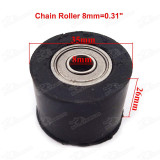 8mm 10mm Motorcycle Rubber Chain Roller Guide Wheele Pulley Tensioner For Pit Pro Trail Dirt Bike Pitbike Motard Motocross