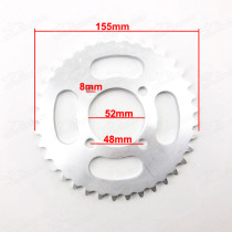 420 37 Tooth Rear Chain Sprocket For Chinese ATV Quad Pit Dirt Bike ID 52mm