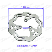 120mm brake disc for 33 43 49cc gas / electric scooter pocket bike ID=26mm