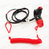 Tether Safety Engine Stop Kill Switch Push Button For Mini Dirt ATV Quad Pocket Bike