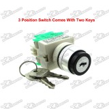 3 Position Speed Key Switch, Taotao Key Switch, Electric ATVs  Key Switch, E1-350 Key Switch, E2-500 Key Switch