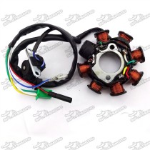 8 Coils Poles Ignition Stator Rotor Magneto For GY6 125cc 150cc Engine Parts Chinese Moped Scooter ATV Quad 4 Wheeler Go Kart