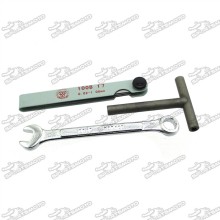 0.02-1mm Metric Filler Feeler Measure Gauge Tool 9mm Spaner Wrench Valve Screw Socket Repair