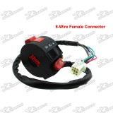 8 Pin Wire Feamle Kill Light Start Switch For Chinese 50cc 70cc 90cc 110cc ATV Quad 4 Wheeler Kazuma Taotao Coolster