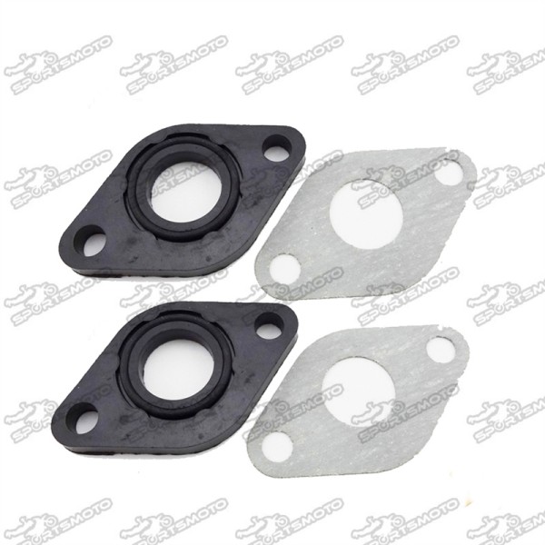 2 Sets Intake Manifold Inlet Pipe Gasket For Chinese GY6 50cc Moped Scooter