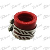 Red 30mm Carburetor Carb Intake Pipe Manifold Adapter Boot Sleeve Joint