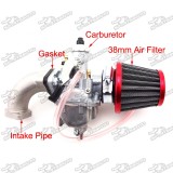 Mikuni 26mm Carburetor VM22 Carb + 38mm Air Filter + Mainfold Intake Pipe + Gasket For 110cc 125cc 140cc Engine Pit Dirt Motor Bike