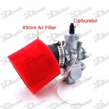 Molkt 26mm Carburetor Carb + 45mm Air Filter For 140cc 150cc 160cc Engine Chinese Pit Dirt Bike SSR Thumpstar TTR Pitster Pro YCF