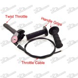 Black Twist Throttle + Handle Grips + Throttle Cable For CRF KLX TTR 110cc 125cc 150cc 200cc 250cc Pit Dirt Bike Motorcycle Motocross