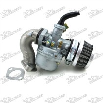 PZ19 Carb 19mm Carburetor + 35mm Air Filter + Manifold Intake Pipe + 20mm Carb Gasket For 50cc 70cc 90cc 110cc ATV Quad 4 Wheeler