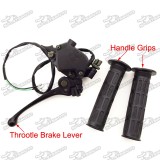7/8'' 22mm Thumb Throttle Brake Lever + Handle Grips For Chinese 125cc 150cc 200cc 250cc ATV Quad 4 Wheeler Taotao Sunl 