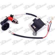 Ignition Coil + Red L7T Spark Plug For 2 Stroke 33cc 43cc 49cc Engine Chinese Goped Scooter Mini Moto Super Pocket Bike