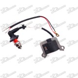 Ignition Coil + Red L7T Spark Plug For 2 Stroke 33cc 43cc 49cc Engine Chinese Goped Scooter Mini Moto Super Pocket Bike