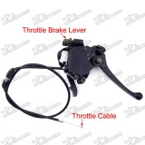 Alloy 7/8'' 22mm Thumb Throttle Cable Accelerator Handle Brake Lever Assembly For Chinese 50cc-125cc ATV Quad