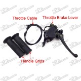 Thumb Throttle Cable + Accelerator Brake Lever + Handle Grips Accelerator For 50cc 70cc 90cc 110cc 125cc Chinese ATV Quad 4 Wheeler