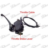 Thumb Throttle Cable Accelerator Handle Brake Lever Assembly For 50cc 70cc 90cc 110cc 125cc Chinese ATV Quad Kazuma Sunl