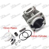 40mm Cylinder Head + 10mm Piston Pin Bearing Rings Kit For 2 Stroke 47cc Engine Chinese Kids Mini ATV Quad Pocket Dirt Bike