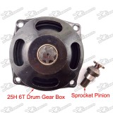 25H 7 Tooth Clutch Drum Gear Box + Pinion For 2 Stroke 47cc 49cc Engine Chinese Pocket Bike Mini Dirt ATV Quad 4 Wheeler