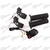 7/8'' 22mm Throttle Handle Grip + Kill Stop Switch + Brake Lever For 2 Stroke 47cc 49cc Minimoto Pocket Bike Mini Dirt Chooper