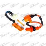 Racing Ignition Coil + 6 Pin Wires AC CDI Box For Chinese GY6 50cc 125cc 150cc Engine ATV Quad Go Kart Moped Scooter