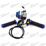 Racing Carburetor + 59mm Air Filter + Throttle Hand Grips + Cable + Kill Stop Switch For 2 Stroke 50cc 60cc 66cc 80cc Motorized Bicycle Push Bike