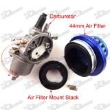 44mm Air Filter + Carburetor Carb + Stack For 2 Stroke 47cc 49cc Mini Moto Kids ATV Quad 4 Wheeler Go Kart
