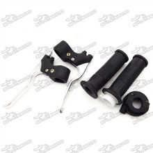 7/8'' 22mm Throttle Housing + Handle Grips + Alloy Brake Lever For 2 Stroke Goped Gas Scooter Minimoto