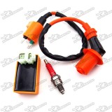 Performance Racing Ignition Coil + 6 Pin AC CDI Box + A7TC Spark Plug For Chinese GY6 50cc 125cc 150cc Engine Scooter Pit Dirt Bike ATV Quad Moped Scooter