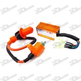 Racing Ignition Coil + 6 Pin Wires AC CDI Box For Chinese GY6 50cc 125cc 150cc Engine ATV Quad Go Kart Moped Scooter