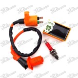 Performance Racing Ignition Coil + 6 Pin AC CDI Box + A7TC Spark Plug For Chinese GY6 50cc 125cc 150cc Engine Scooter Pit Dirt Bike ATV Quad Moped Scooter