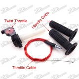 Twist Throttle + 108mm 990mm Throttle Cable + Handle Grips For SSR YCF CRF50 XR50 XRF70 SSR Thumpstar TTR Lifan YX Chinese Pit Pro Dirt Trail Bike