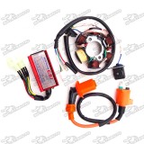 Stator Magneto + Racing Ignition Coil + 6 Pin AC CDI Box For Chinese GY6 50cc Engine Moped Scooter ATV Quad 4 Wheeler