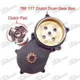 T8F 11 Tooth Double Chain Clutch Drum Gear Box + Clutch Pad For 47cc 49cc 2 Stroke Engine Chinese Mini Dirt Pocket Bike Minimoto