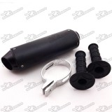 Black Handle Grips + 38mm Aluminum Exhaust Muffler For Chinese CRF50 125cc 140cc 150cc 160cc Thumpstar SSR KLX110 Pit Dirt Bike