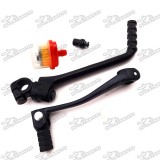 16mm Kick Starter Lever + Folding 11mm Gear Shifter Lever + Fuel Tank Cap Vent Breather + Fuel Filter For 140cc 150cc 160cc Engine Chinese Pit Dirt Bike Lifan YX CRF50 CRF70 SSR TTR