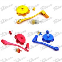 Folding 11mm Gear Shifter Lever + Gas Fuel Tank Cap Cover + Fuel Filter For 50cc 70cc 90cc 110cc 125cc 140cc 150cc 160cc Chinese Pit Dirt Bike SSR CRF50 TTR Thumpstar