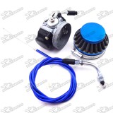19mm Racing Carburetor Carb + 58mm Air Filter + Gas Throttle Cable For 2 Stroke 49cc 50cc 60cc 66cc 80cc Engine Motorized Bicycle Push Bike
