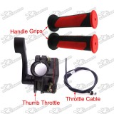 Alloy Thumb Throttle Cable Durable Handle Grips Cable For 50cc 70cc 90cc 110cc 125cc 150cc 200cc 250cc ATV Quad 4 Wheeler