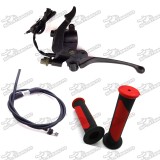 Alloy Thumb Throttle Cable Brake Lever Handle Grips For 50cc - 250cc Chinese ATV Quad 4 Wheeler