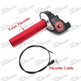 1/4 Turn Aluminum Twsit Handle Throttle Cable For 50cc 70cc 90cc 110cc 125cc 140cc 150cc 160cc Pit Dirt Trail Motor Bike
