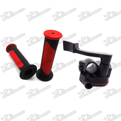 1 Set 90cc 110cc 125cc 140cc 150cc 200cc 250cc 4-stroke Dirt Bike Mini Bike 22mm7//8Inch Twist Throttle Accelerator Handle Grips Handle Grip + Cable + Throttle Clamp + Flameout Switch Fits 50cc