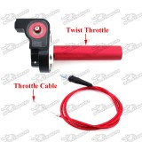 Red Twsit Handle Throttle Cable For Pit Dirt Trail Motor Bike XR50 CRF50 KLX110 SSR Thumpstar Lifan TTR YZF DHZ SDG